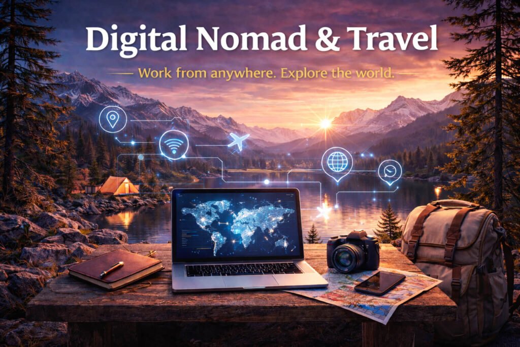 Digital nomad and travel tools for remote work, global mobility and location-independent living