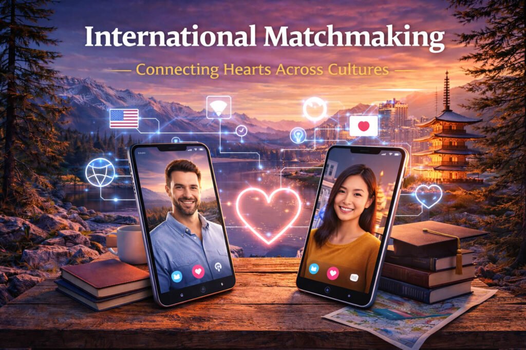 International matchmaking services connecting people across countries for serious relationships