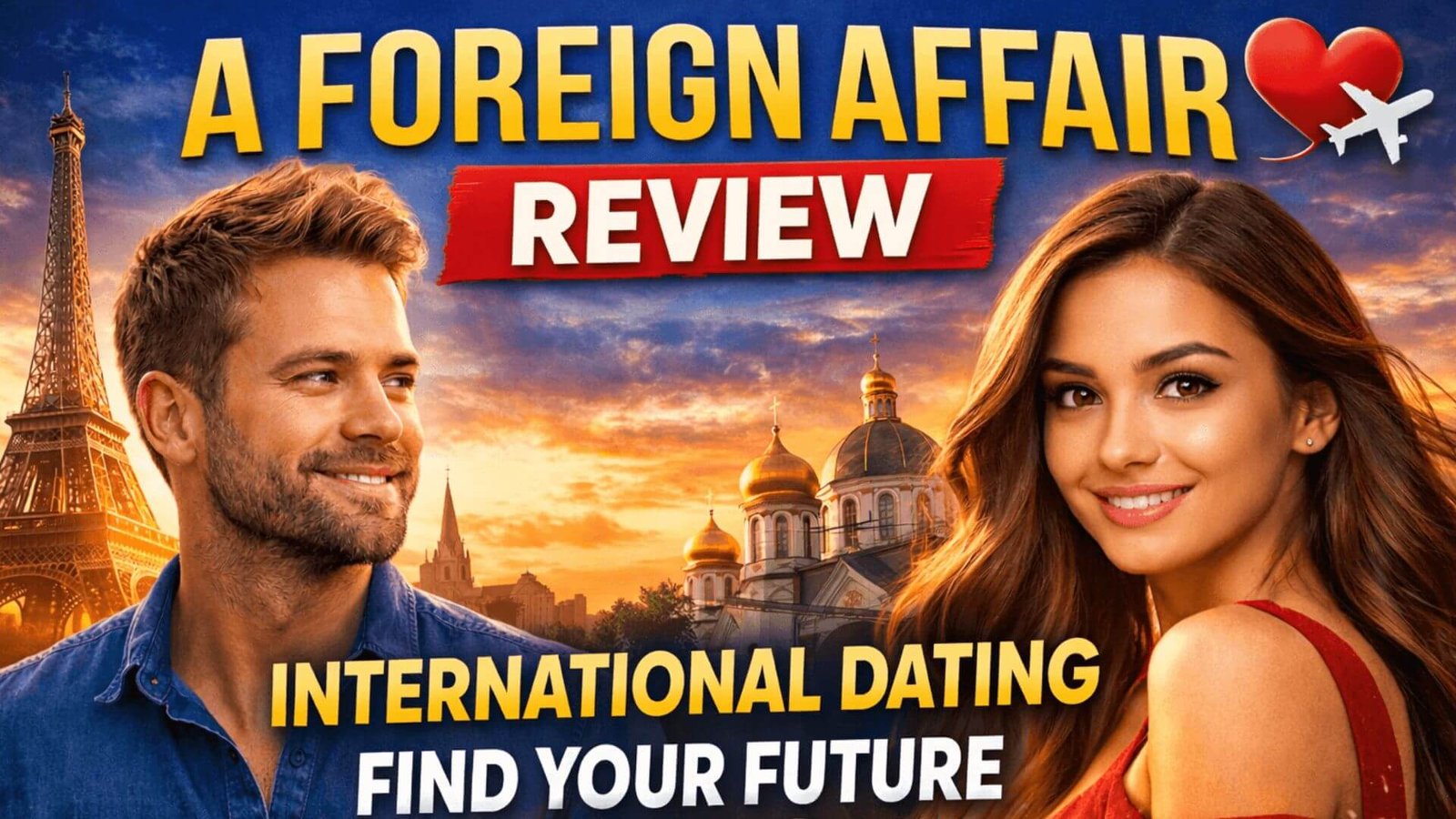 A Foreign Affair review featured image showing international dating concept for men seeking marriage and serious relationships